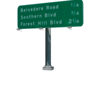 现代指示牌su模型