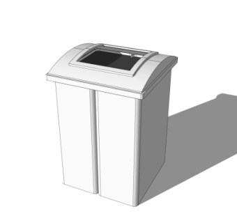 现代垃圾桶su模型