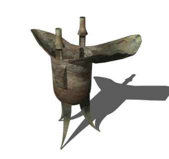 中式酒杯su模型