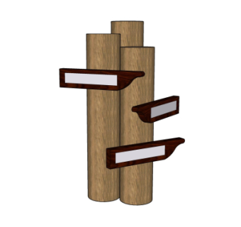 新中式指示牌su模型