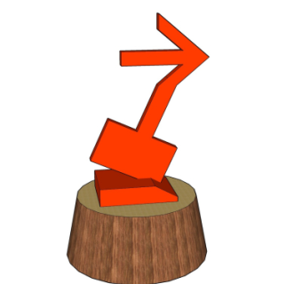 现代指示牌su模型