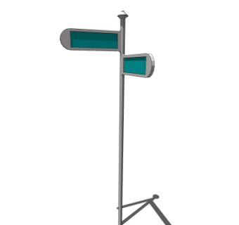 现代指示牌su模型