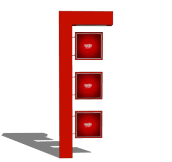 现代广告牌su模型