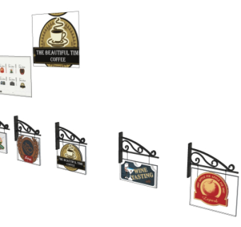 工业风广告牌su模型