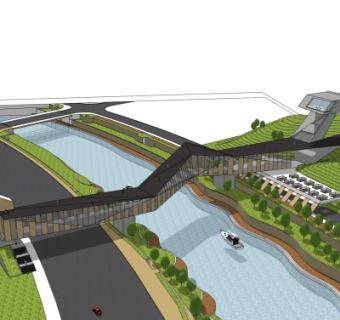 现代桥梁免费su模型