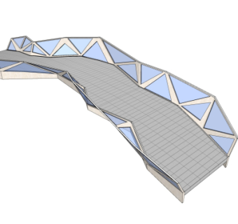 现代桥梁免费su模型