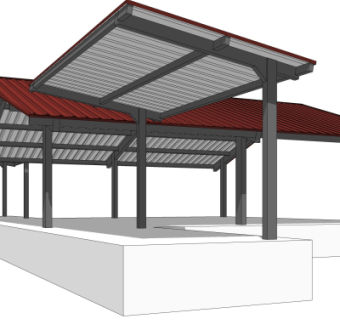 中式走廊免费su模型