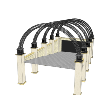 欧式地下车库入口免费su模型