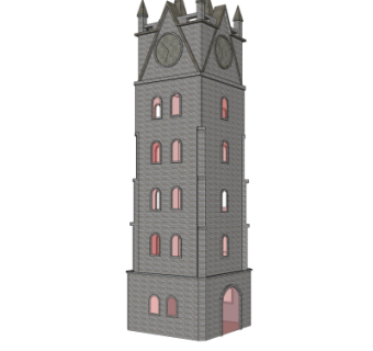 欧式塔楼su模型