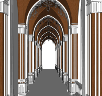 欧式走廊免费su模型