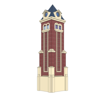 欧式塔楼su模型