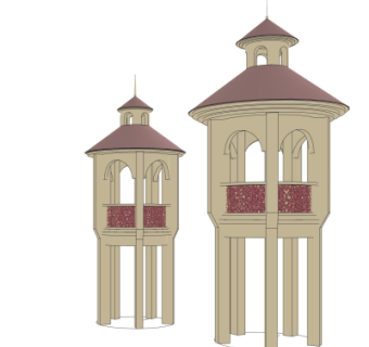 欧式塔楼su模型