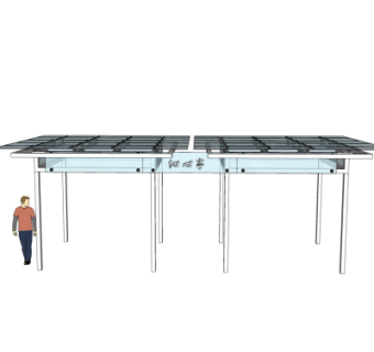 现代玻璃亭免费su模型