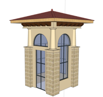 欧式门卫室免费su模型