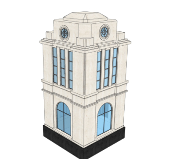 欧式门卫室免费su模型