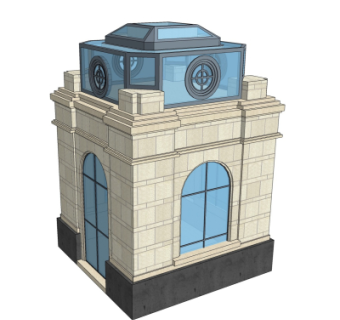 欧式门卫室免费su模型