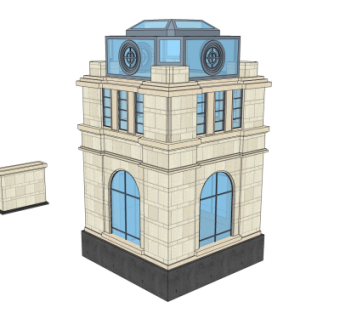 欧式门卫室免费su模型