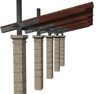 现代长廊免费su模型