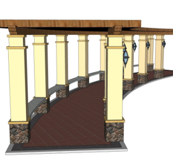欧式长廊免费su模型