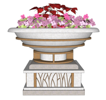 欧式花钵免费su模型