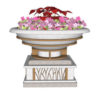 欧式花钵免费su模型