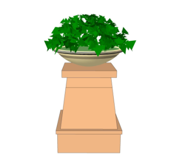 现代花钵免费su模型