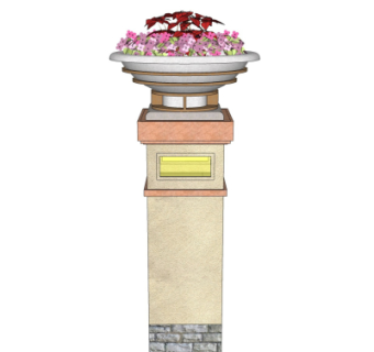 欧式花钵免费su模型