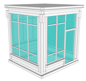 现代门卫室免费su模型