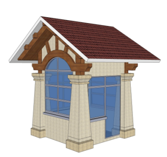 欧式门卫室免费su模型