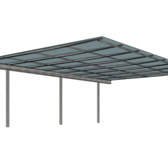 现代雨棚su模型