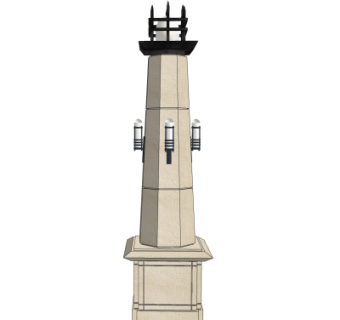 欧式灯塔免费su模型