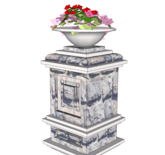 欧式花钵免费su模型