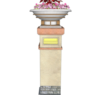 欧式花钵免费su模型