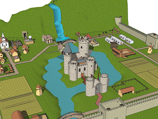 <em>欧式古典城堡</em>规划su模型