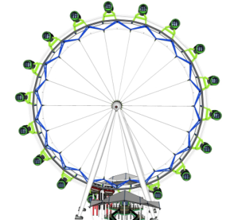 现代摩天轮su模型