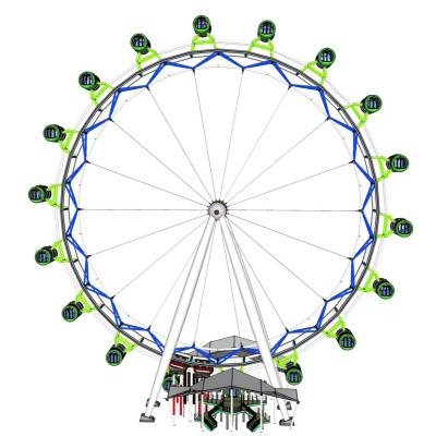 现代摩天轮su模型