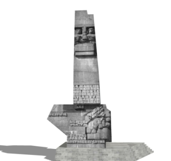 现代石雕su模型