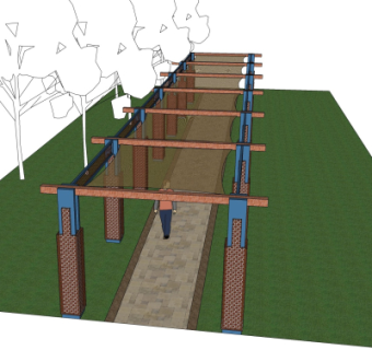 现代走廊免费su模型