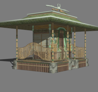 日式神社su模型