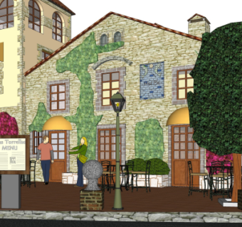 欧式沿街商业建筑su模型