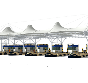 现代收费站免费su模型