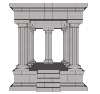 欧式建筑外观su模型