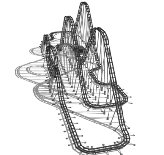 现代过山车su模型