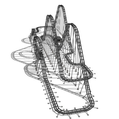 现代过山车su模型