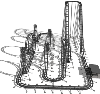 现代过山车su模型