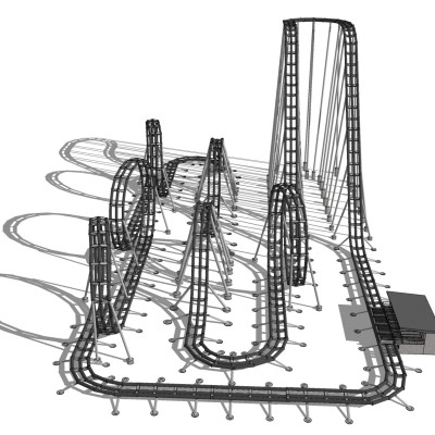 现代过山车su模型