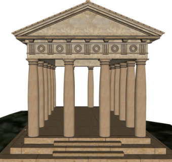 欧式建筑外观su模型