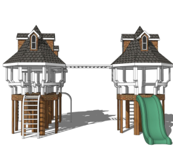 现代游乐设施su模型
