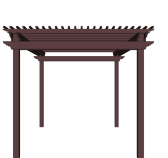 现代廊架免费su模型