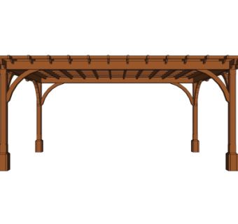 现代廊架免费su模型